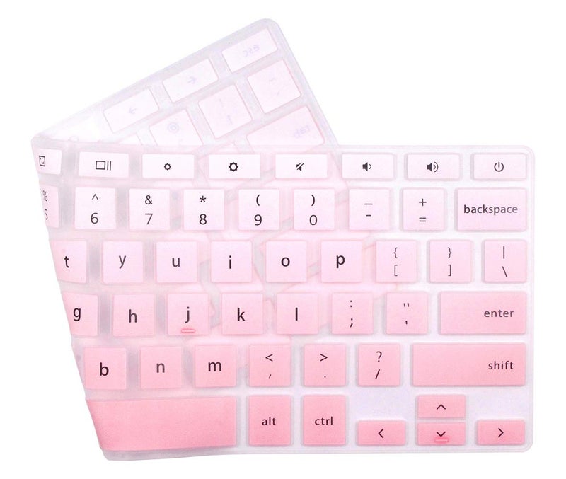 UHamn Keyboard Skin Compatible for 13.3" Dell Chromebook 13 3380 & 11.6" Dell Chromebook 3100 3120 3180 (Not Compatible for Dell Chromebook 14 C7486 & Dell 11 inch 3180 Windows Laptop- Pink Ombre - Image 3